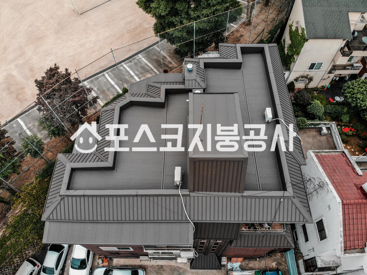빌라 옥상 컬러강판 스틸방수 공사 (서울 인천 수원 용인 성남 일산)